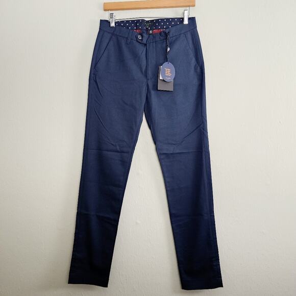 NEW Ted Baker SeyII Slim Fit Plain Trouser Men's Dress Pant Navy - Picture 1 of 8